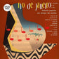 Vinyl LP cover featuring a stylized guitar shape with musical notes and a beach scene