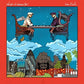 Illustrated album cover featuring two winged figures playing a piano above a cityscape