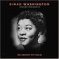 Black and white portrait of a woman with short curly hair and dangling earrings on a vinyl record co