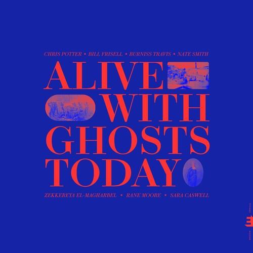 Blue vinyl album cover with bold orange typography and small inset photographs