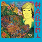 Psychedelic album cover art featuring a portrait of a woman surrounded by colorful flowers and a but