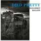 Black and white album cover featuring a vintage truck in tall grass under a cloudy sky
