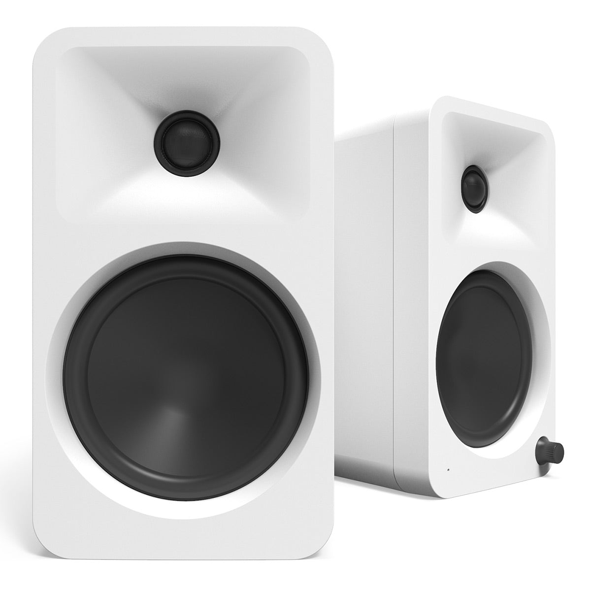 Kanto ORA4 Bluetooth Speakers Bundle with AudioQuest Jack Russell Subwoofer Cable - 4m (White)
