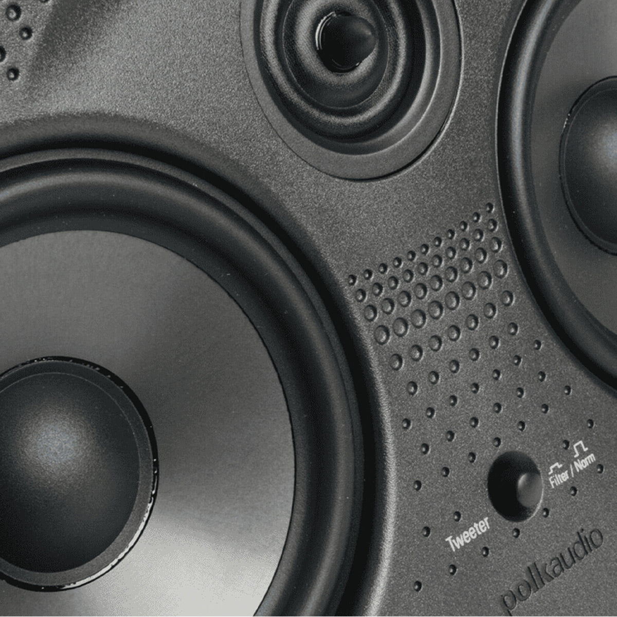 Polk Audio 255C-LS Vanishing In Wall Center Channel Speaker with 14 Gauge Speaker Wire - 50 Feet