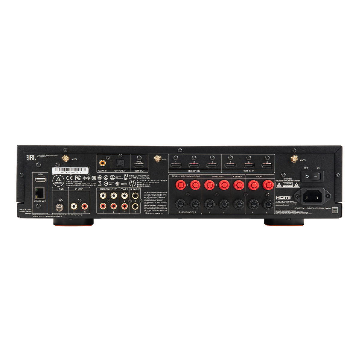 JBL MA710 7.2-Channel 8K AV Receiver (White)