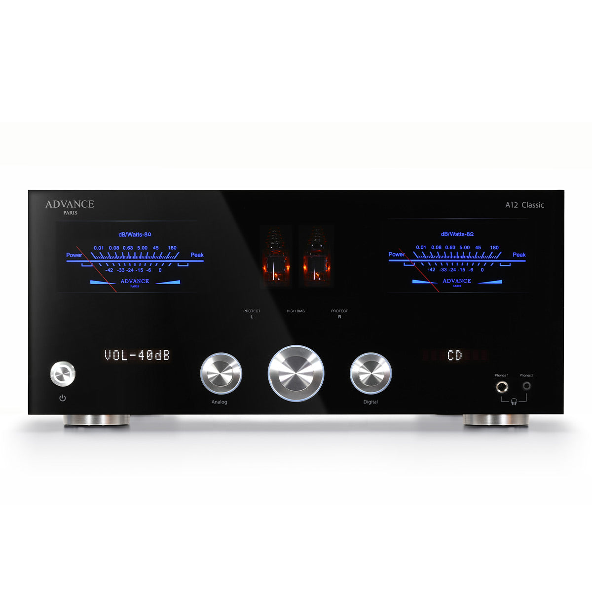 Advance Paris A12 Classic Integrated Amplifier Bundle with X-FTB02 aptX HD Bluetooth Receiver