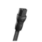 Black braided power cable with a molded three-prong connector and NRG-Y branding