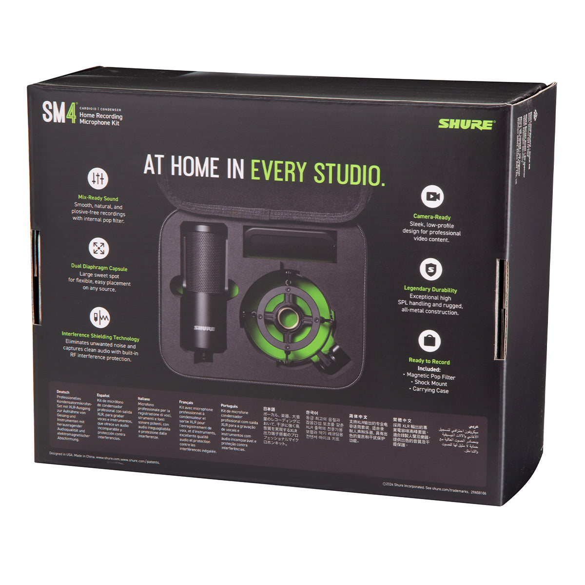 Shure SM4 Condenser Microphone Kit with Shock Mount & Carrying Case