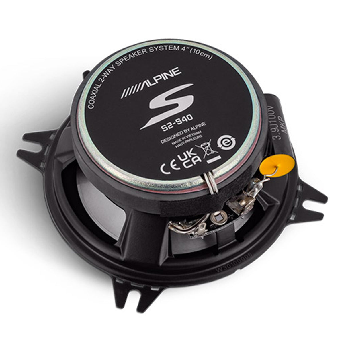 Alpine S2-S40 S-Series 4" 2-Way Coaxial Speakers - Pair
