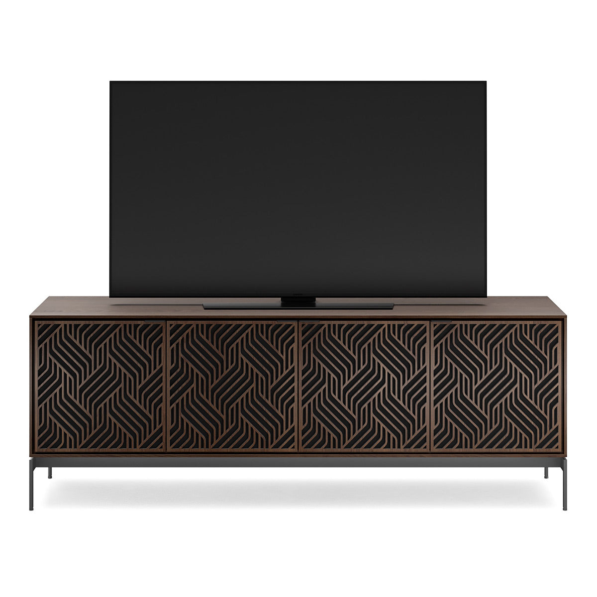 BDI Elements 8709 Weave Media Cabinet with Console Base (Toasted Oak)