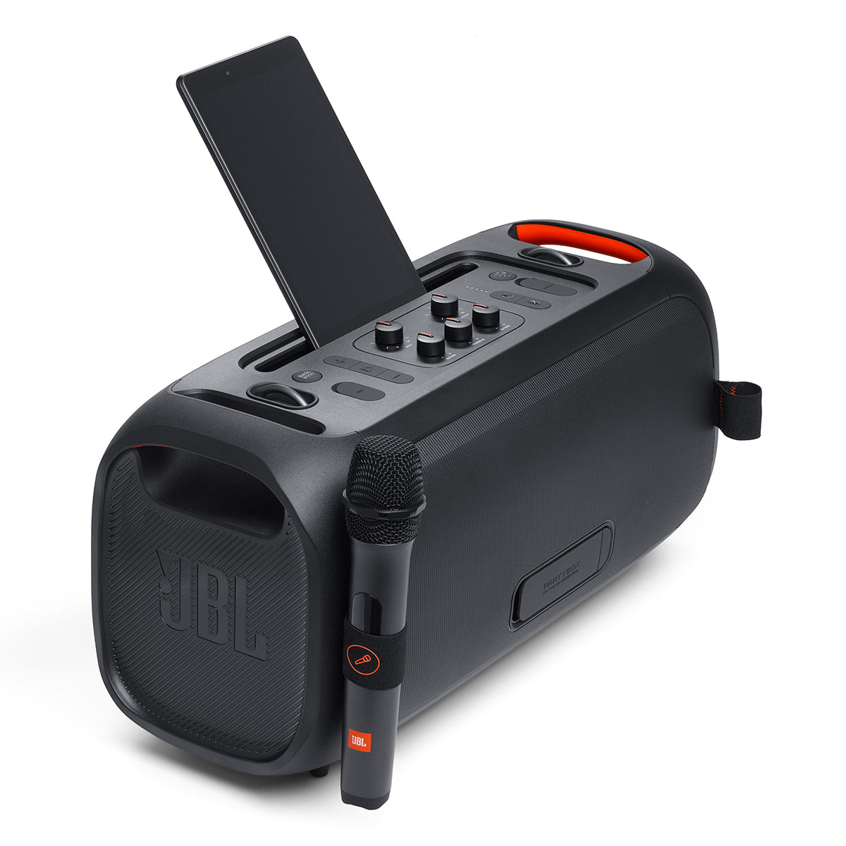 JBL PartyBox On-The-Go Essential with Wireless Microphone & Water