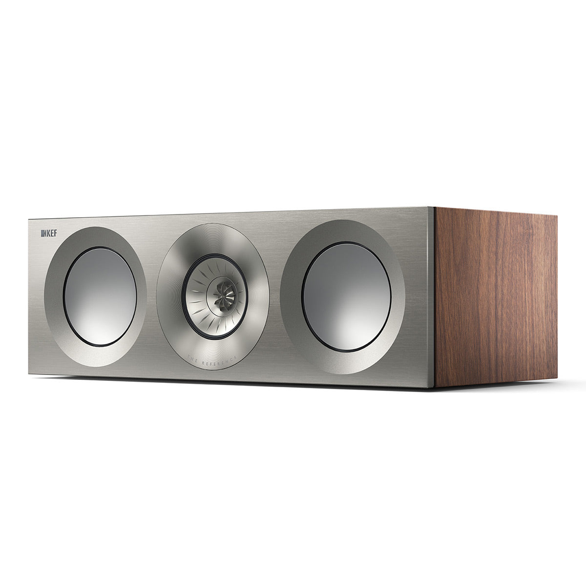 KEF Reference 2 Center Channel Speaker - Each (Satin Walnut/Silver)