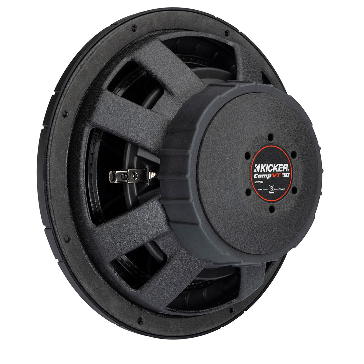 Kicker 52CVT102 10" CompVT Slim 2-Ohm Subwoofer