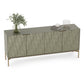 BDI Mesa 7639 4-Door Credenza (Moss with Brass Base)