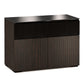 Salamander Chameleon Collection Manhattan 329 Speaker Integrated Twin AV Cabinet (Maro Ebony Doors and Sides, Black Glass Top)