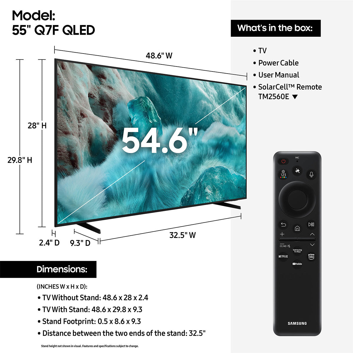 Samsung Q7F 55" 4K QLED Smart TV (2025)
