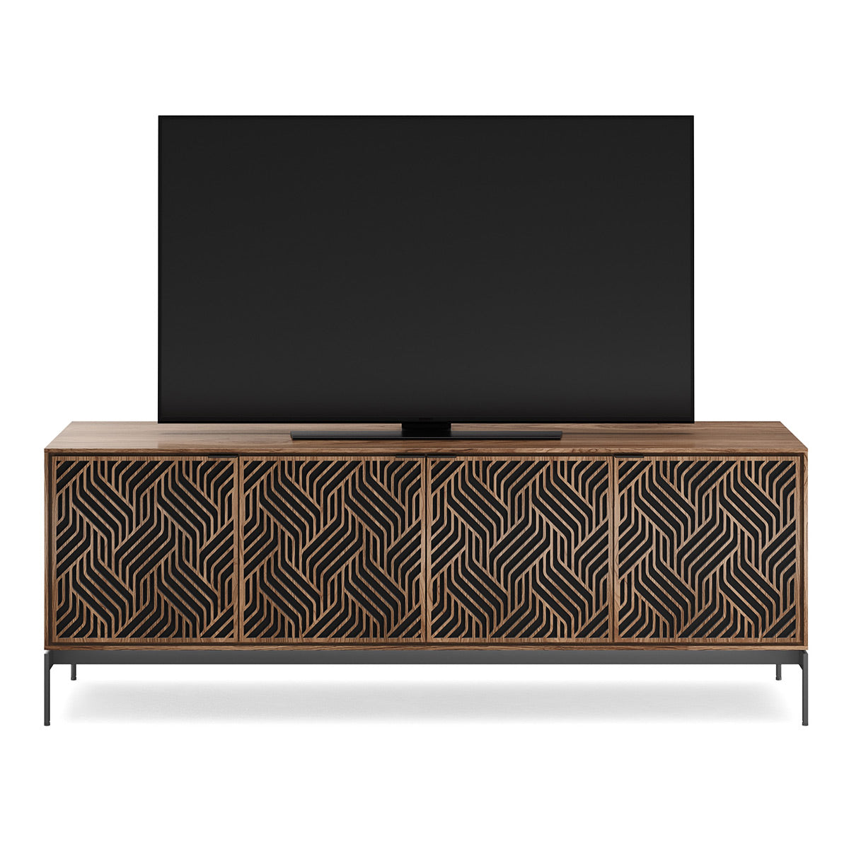 BDI Elements 8709 Weave Media Cabinet with Console Base (Natural Walnut)