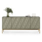 BDI Mesa 7639 4-Door Credenza (Moss with Brass Base)