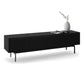 BDI Align 7473 Low 4-Door Cabinet with Console Base (Ebonized Ash)