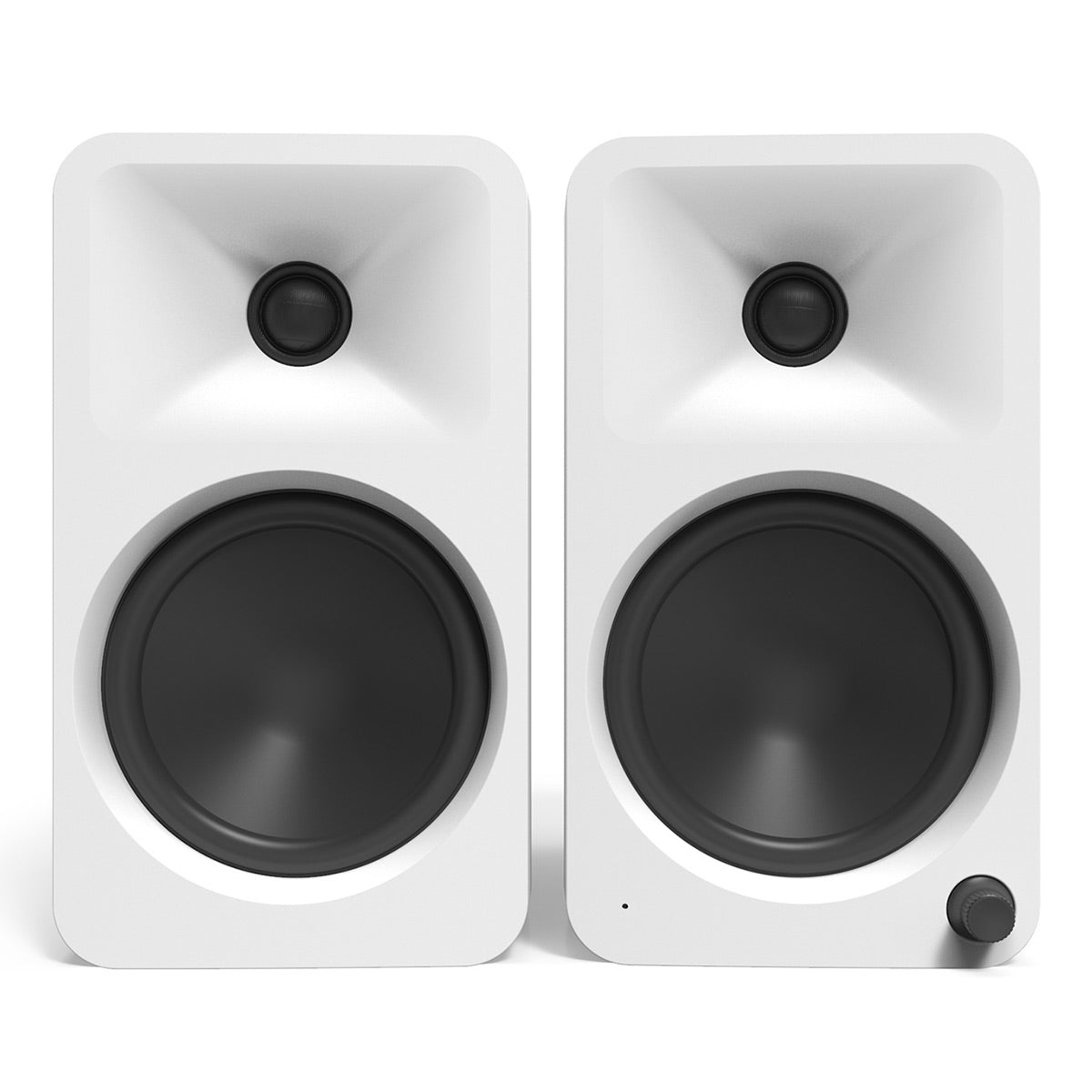 Kanto ORA4 Bluetooth Speakers Bundle with AudioQuest Jack Russell Subwoofer Cable - 4m (White)