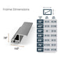 Deco TV Frames 85" Alloy Scoop Frame for Samsung The Frame TV 2021-2024 (Graphite)
