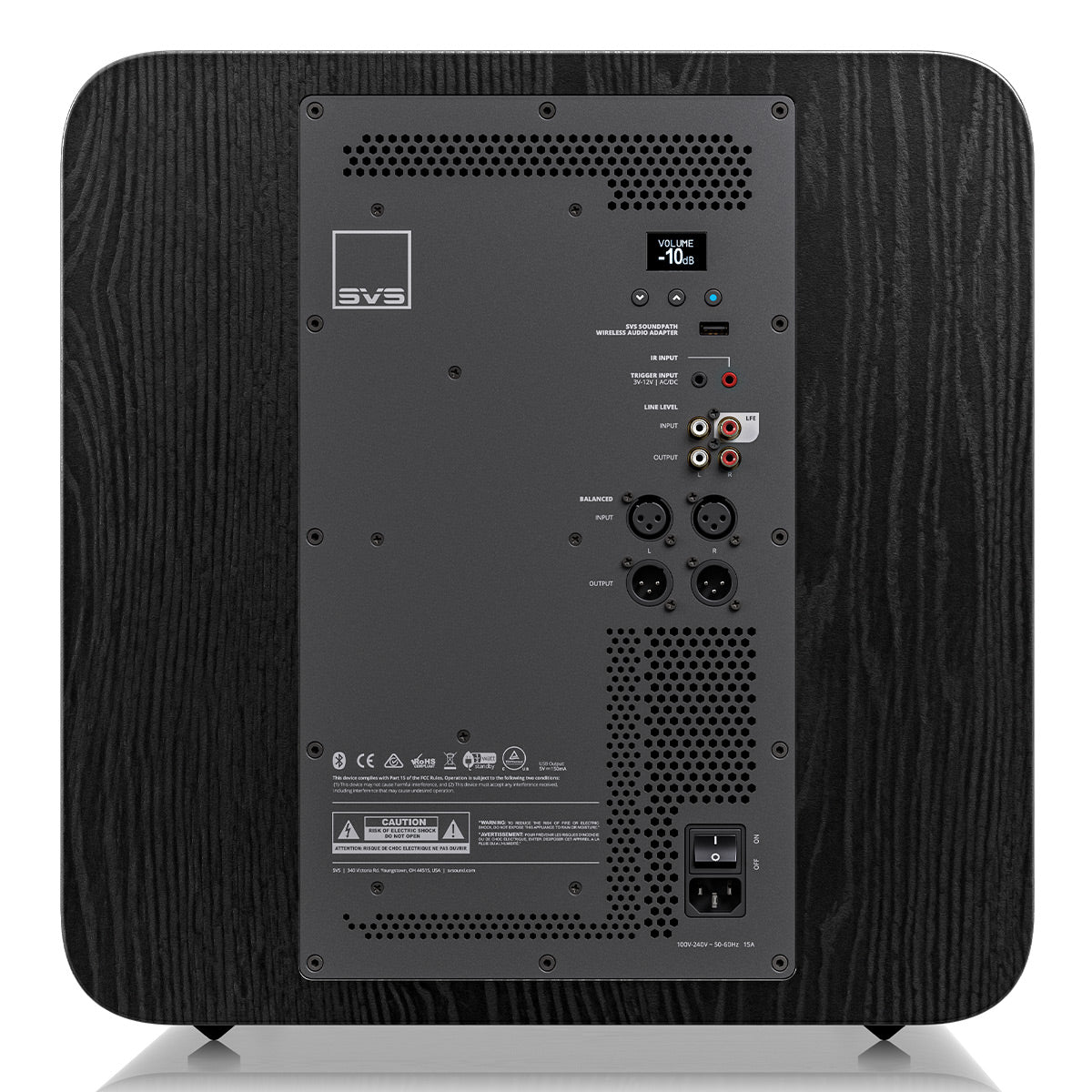 SVS SB-5000 15 Inch Powered Subwoofer with SoundPath Wireless Audio Adapter (Black Ash)