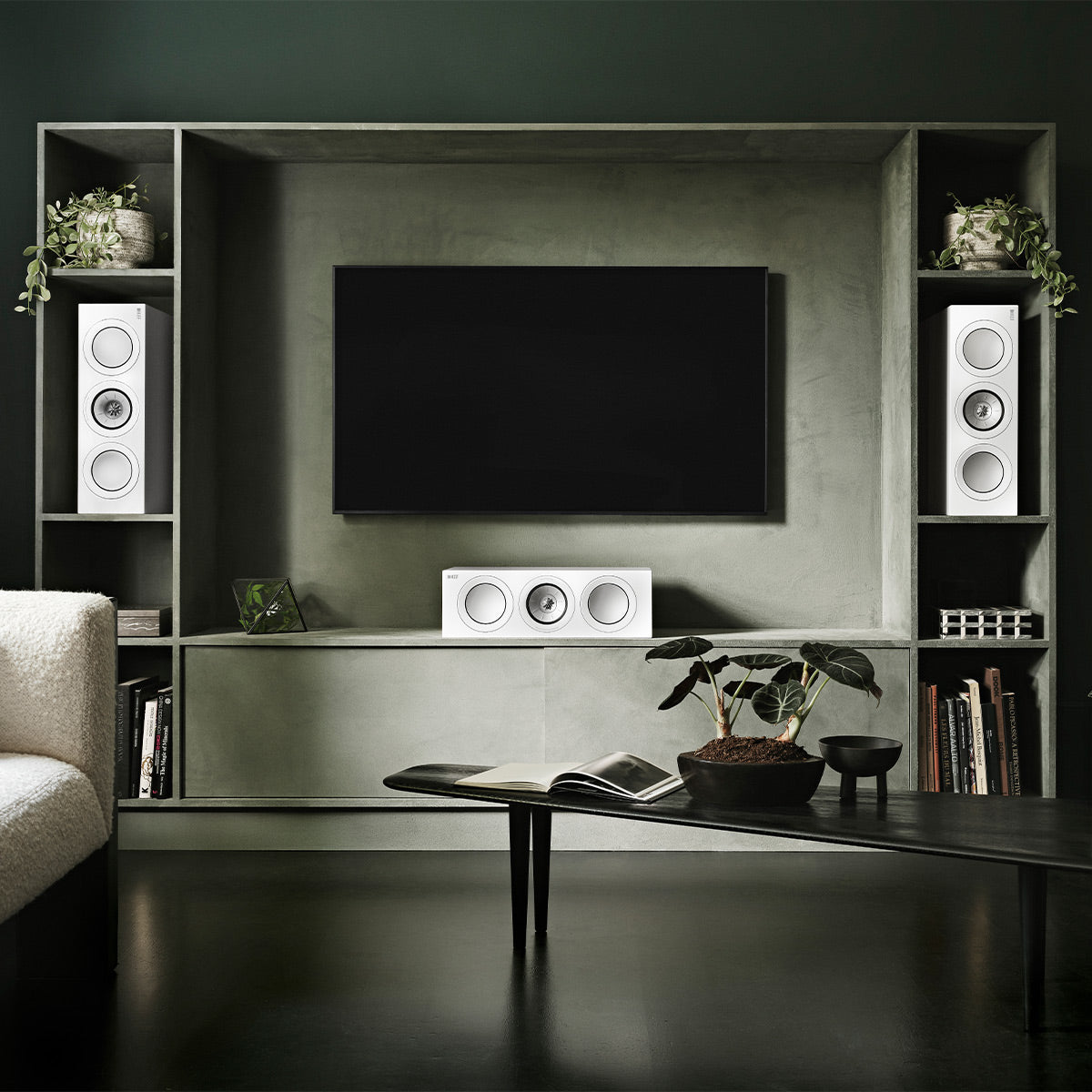 KEF R2 Meta Center Channel Speaker (Gloss White)