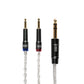 Meze Audio Mono 3.5mm to 6.3mm Silver-Plated Cable - 8.2 ft.