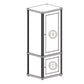 Salamander Designs Synergy 603 Single AV Cabinet (BlackOak with Black Glass & Aluminum Posts)