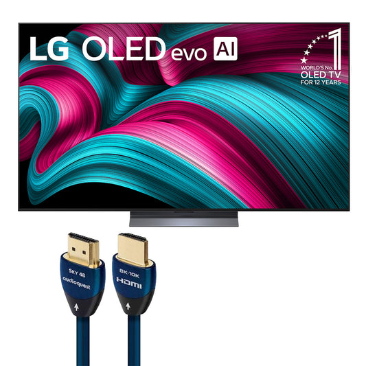 LG OLED65C5PUA 65" 4K UHD OLED evo C5 Smart TV with AudioQuest Sky 3m HDMI Cable