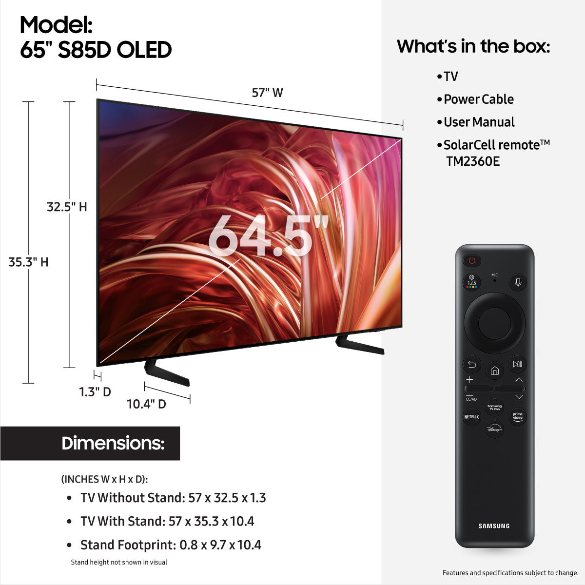 Samsung S85D 55" 4K OLED Smart TV (2024)