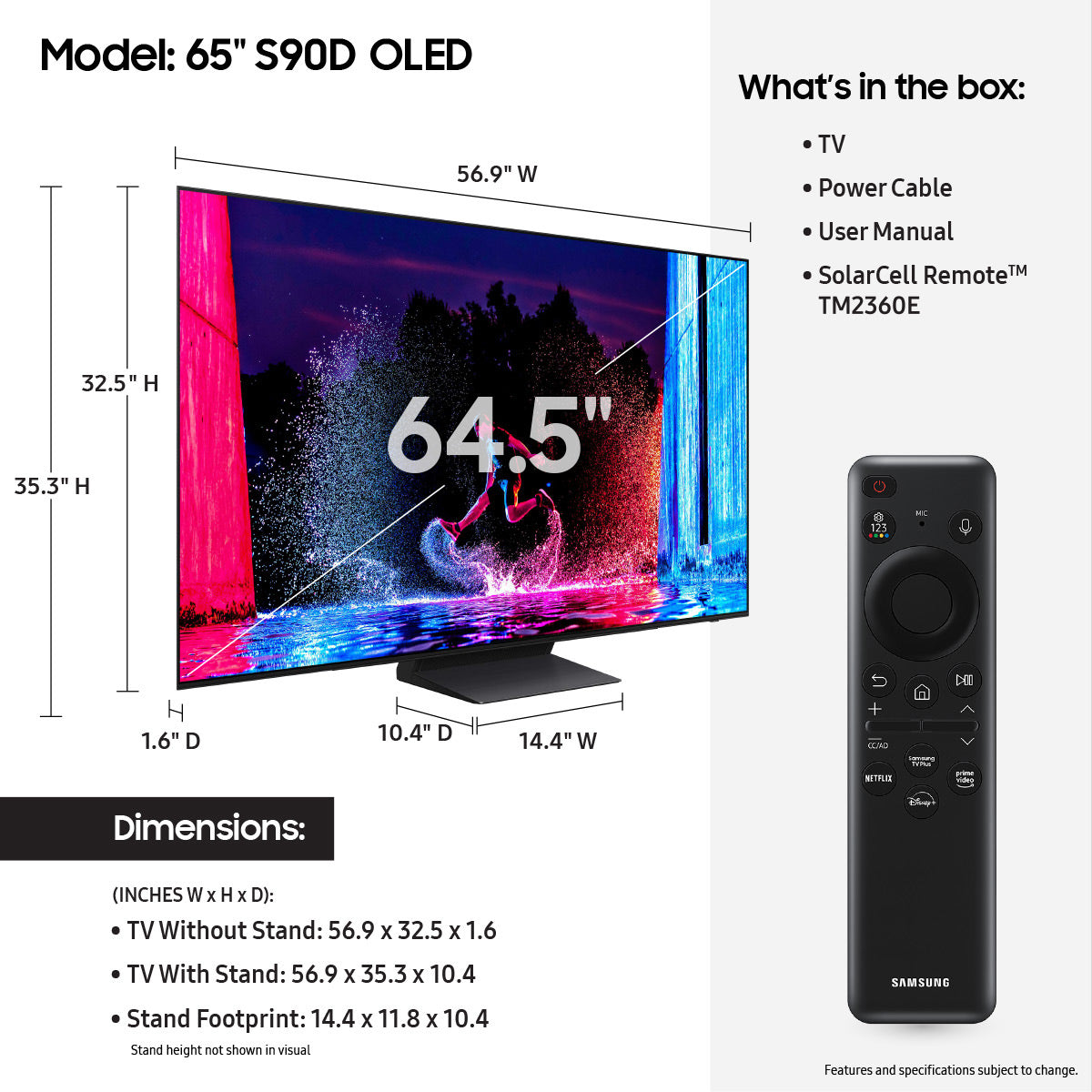 Samsung QN65S90DA 65" 4K OLED Smart TV (2024)