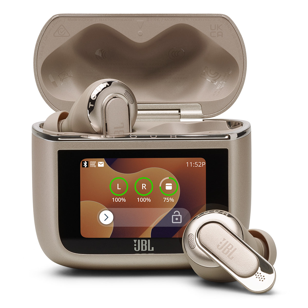 JBL TOUR Pro 3 Noise Cancelling True Wireless Earbud with gSport Case (Latte)