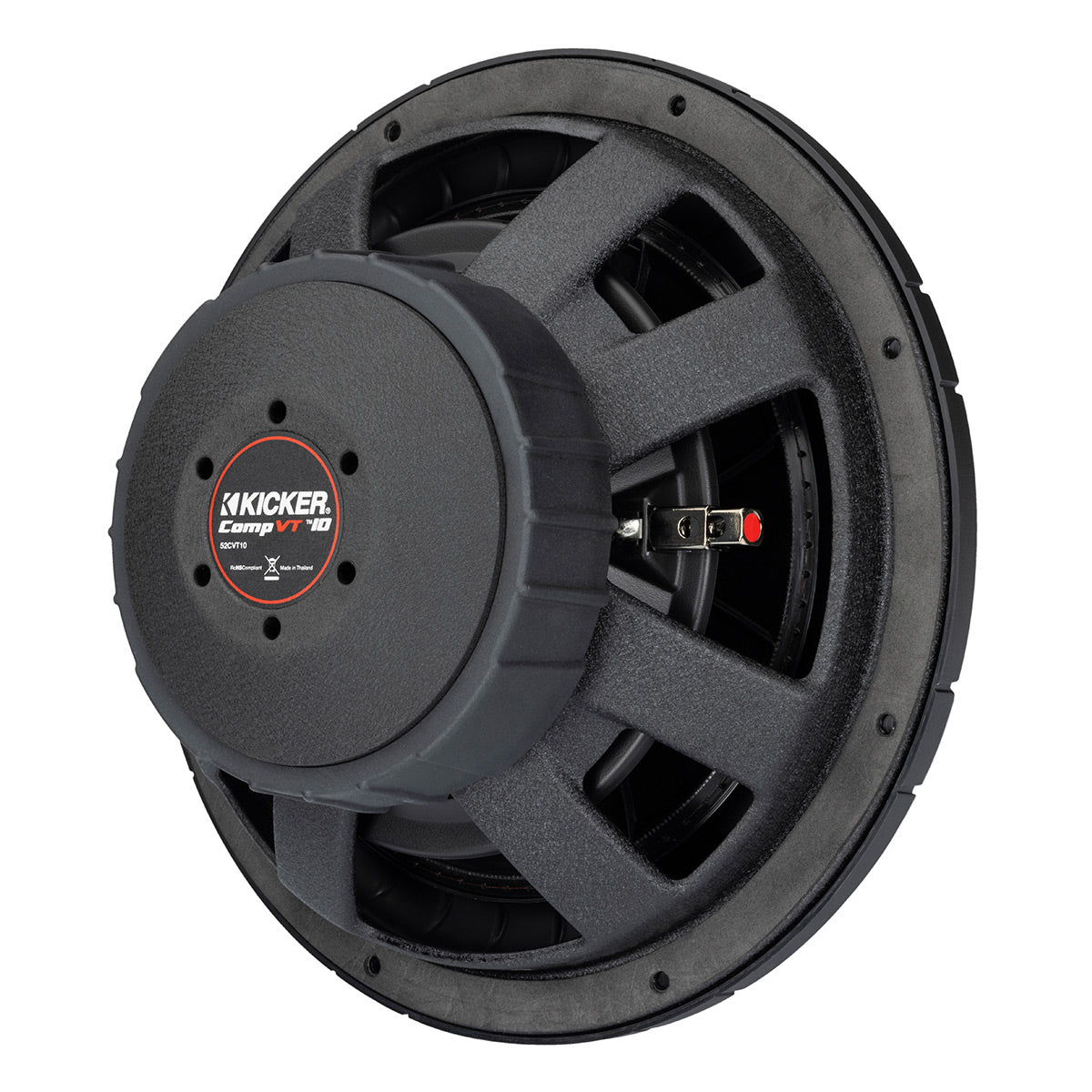 Kicker 52CVT102 10" CompVT Slim 2-Ohm Subwoofer