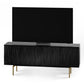 BDI Tanami 7109 4-Door Storage Credenza (Satin Black with Brass Base)