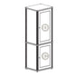 Salamander Designs Synergy 703 AV Cabinet (American Cherry with Black Glass Doors & Aluminum Posts)
