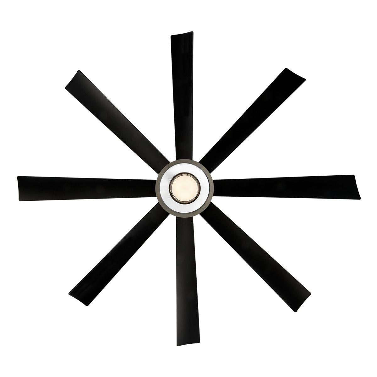 Modern Forms Aura Smart Ceiling Fan - 72" (Brushed Nickle/Matte Black)