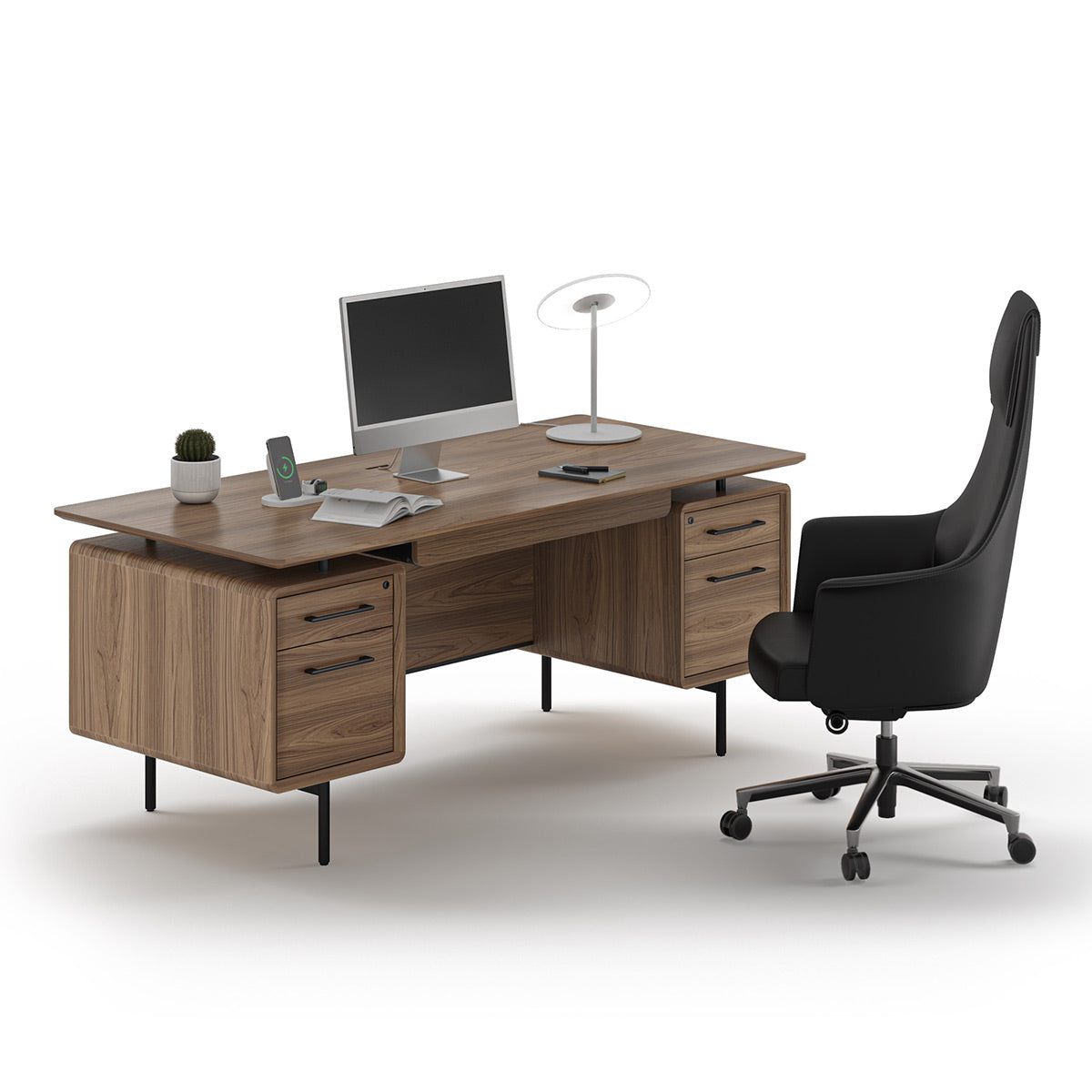 BDI LINQ 6821 Executive Desk (Natural Walnut)