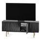 BDI Tanami 7109 4-Door Storage Credenza (Satin Black with Brass Base)