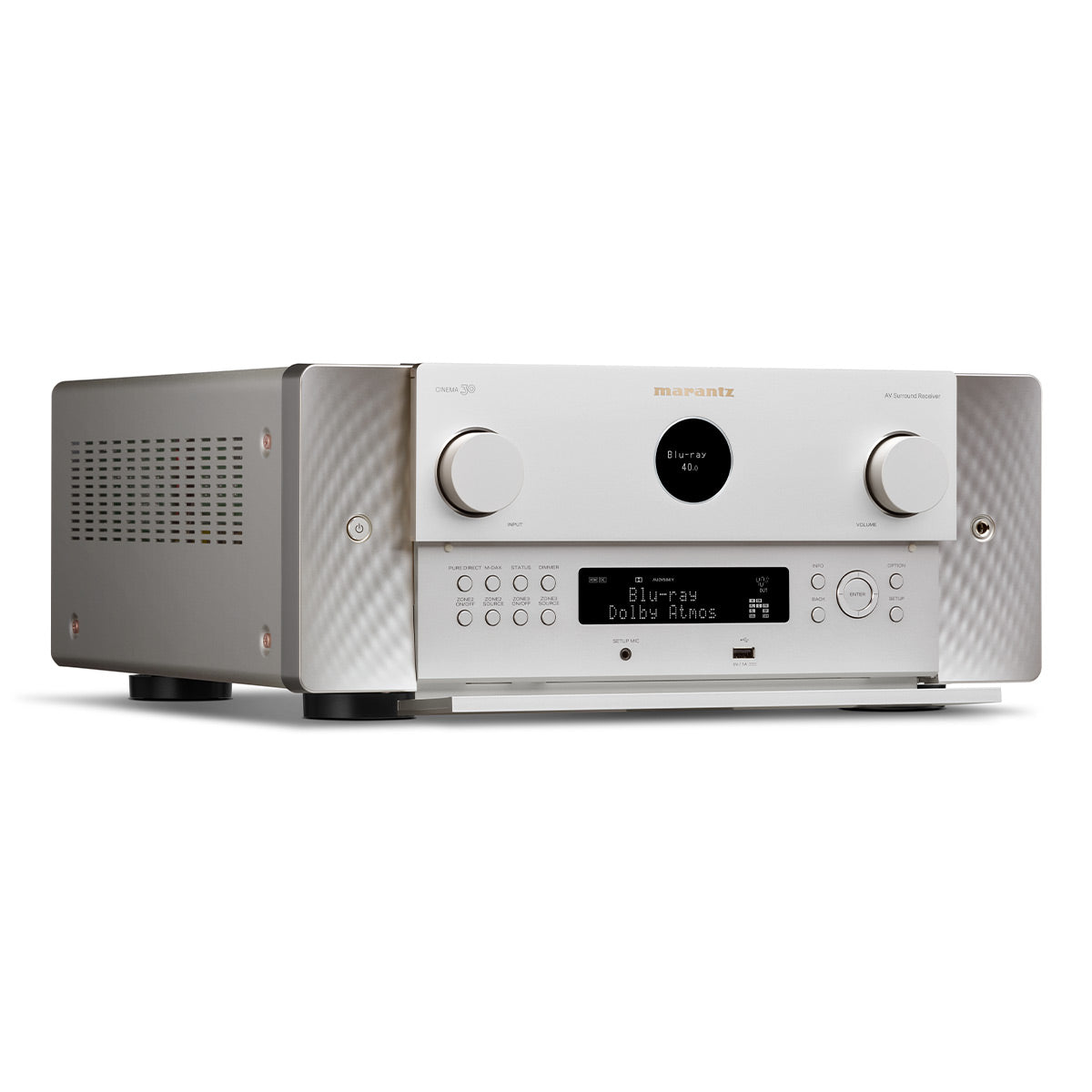 Marantz Cinema 30 11.4 Channel 8K Home Theater Receiver with Dolby Atmos & IMAX Enhanced Audio (Silver/Gold)