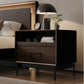 BDI LINQ 9182 28&rdquo; Nightstand with Sliding Shelves and Integrated Power Station (Toasted Oak)