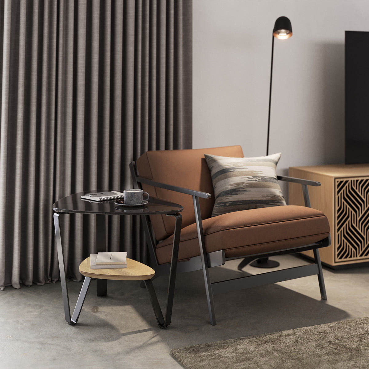 BDI Dino 1367 End Table (Washed Oak)