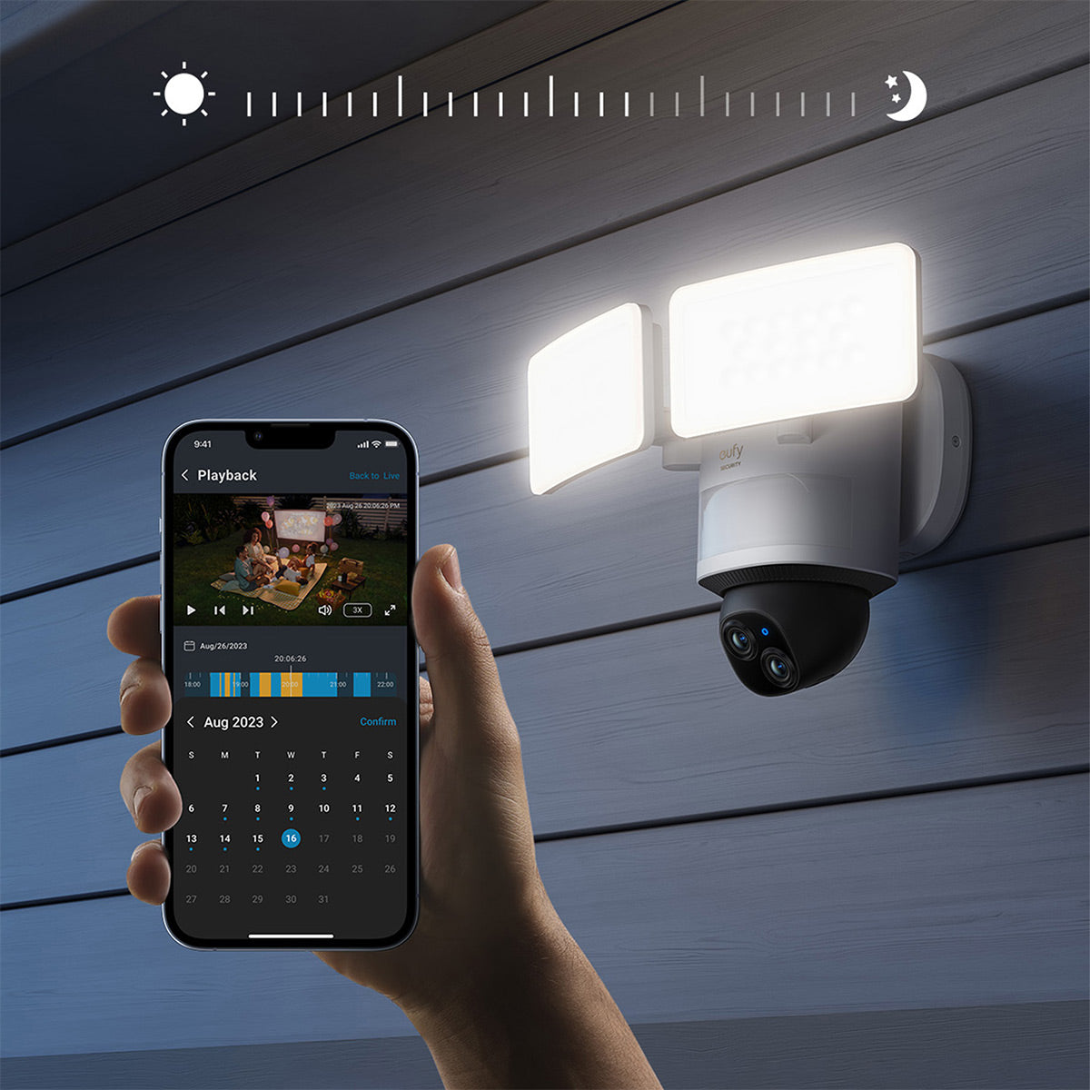 Eufy E340 Dual-Cam 2K Floodlight Camera