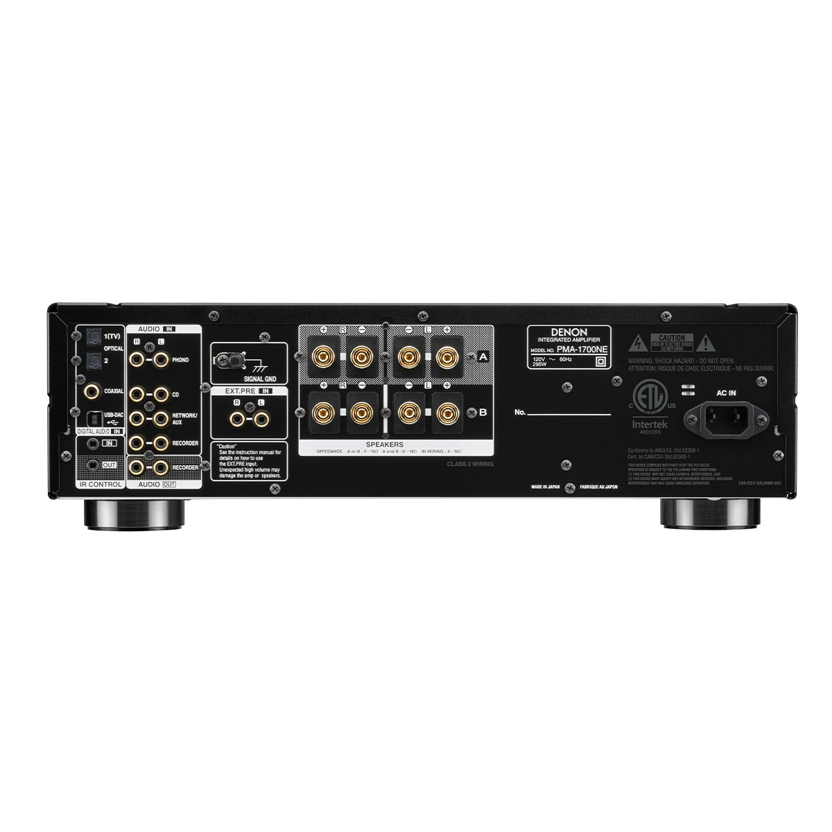 Denon PMA-1700NE Integrated Amplifier with 140W Power per Channel (Black)