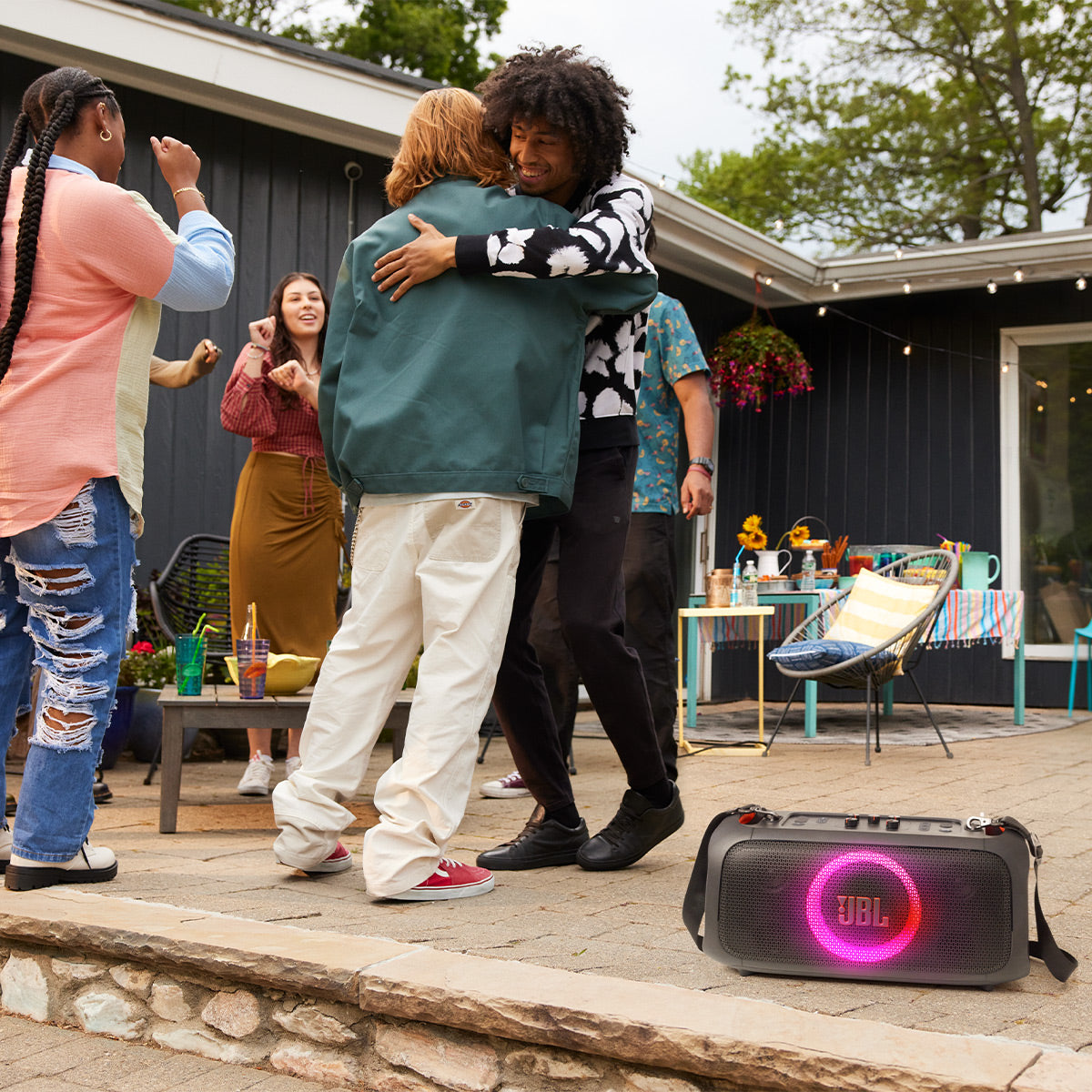 JBL PartyBox On-The-Go Essential with Wireless Microphone & Water Resistance