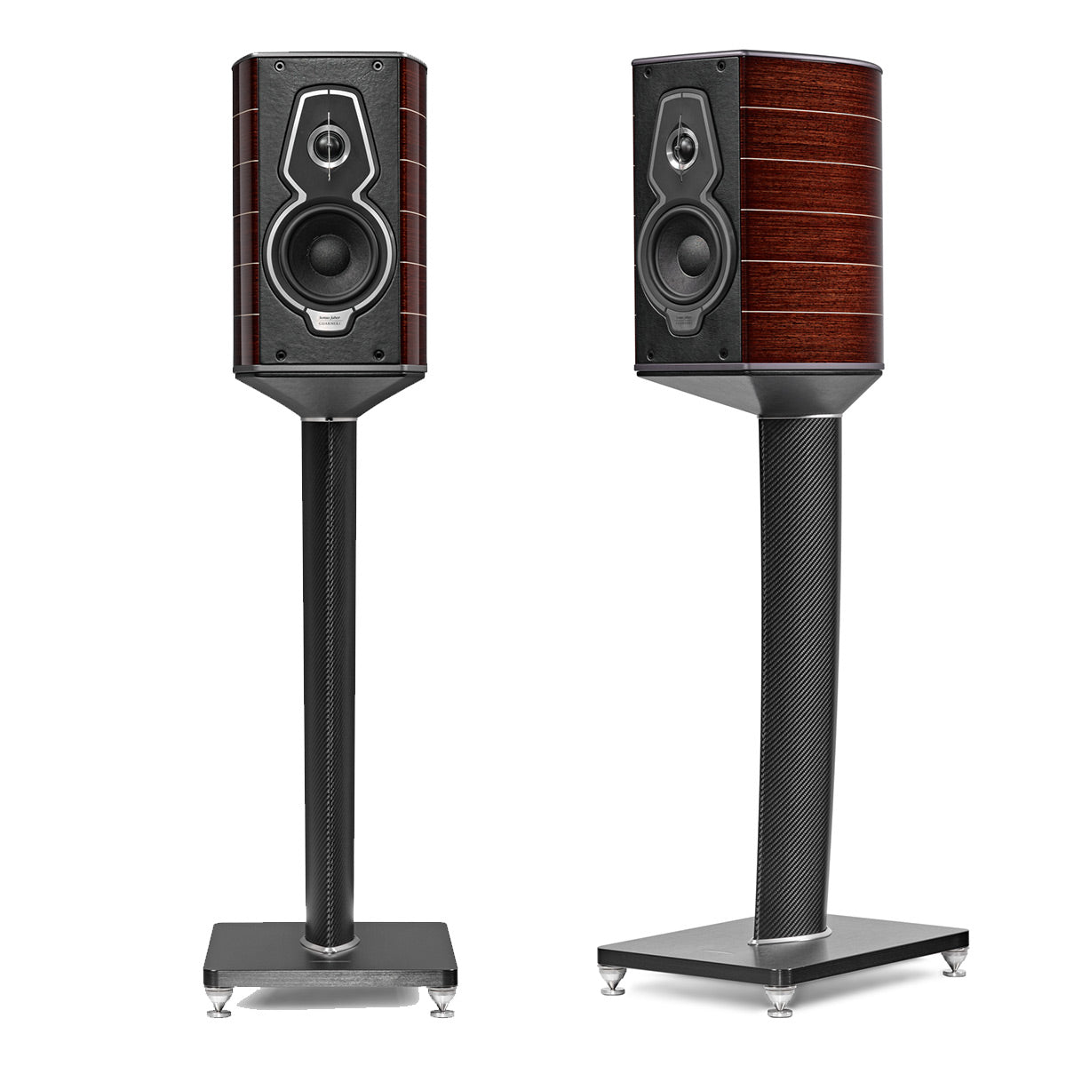 Sonus faber Guarneri G5 Bookshelf Speakers with Guarneri Carbon Fiber Stands - Pair (Graphite)