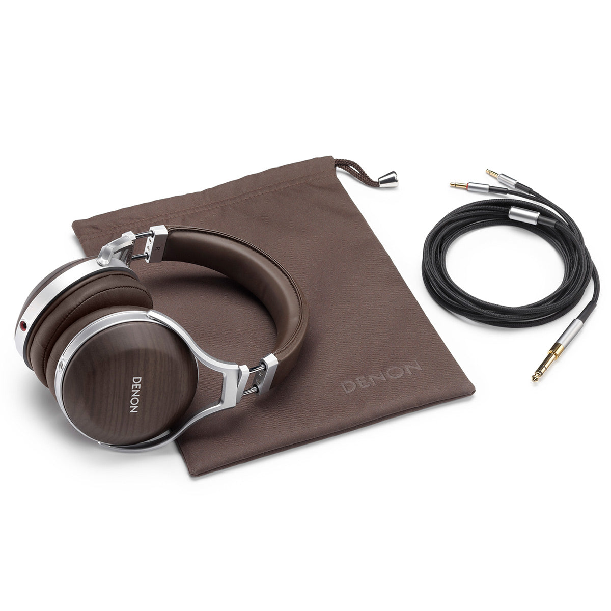 Denon AH-D5200 Over-Ear Headphones (Zebrawood)