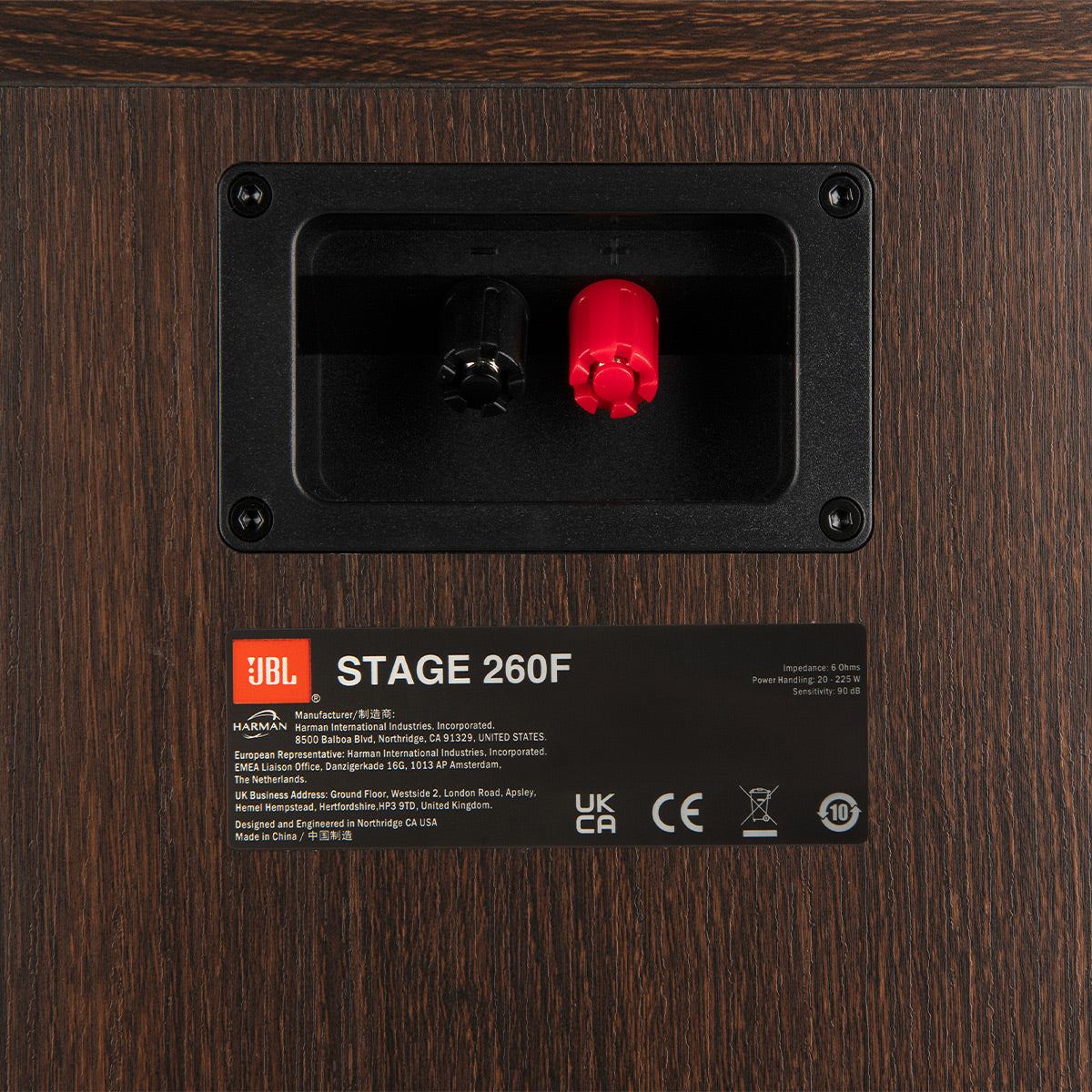 JBL Stage 2 260F Dual 6.5 Inch Floorstanding Speaker - Each (Espresso)