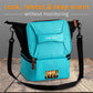 HOTLOGIC 12V Mini XP Portable 8.75" x 6.75" Food Warmer and Expandable Carrying Bag for Vehicle (Teal)