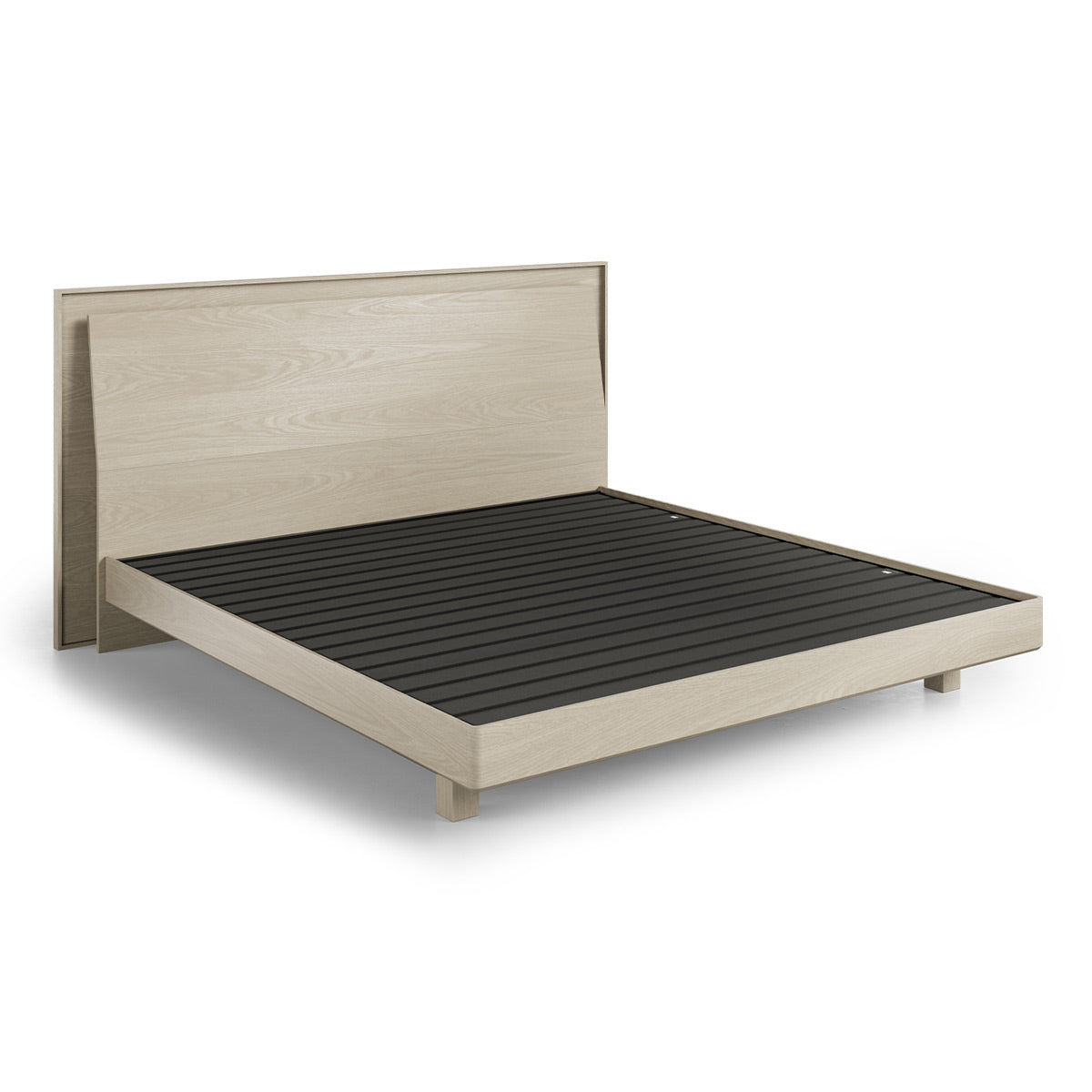 BDI KAVA Bedroom 9617 King Bed Frame with Built-In LEDs (Washed Oak)